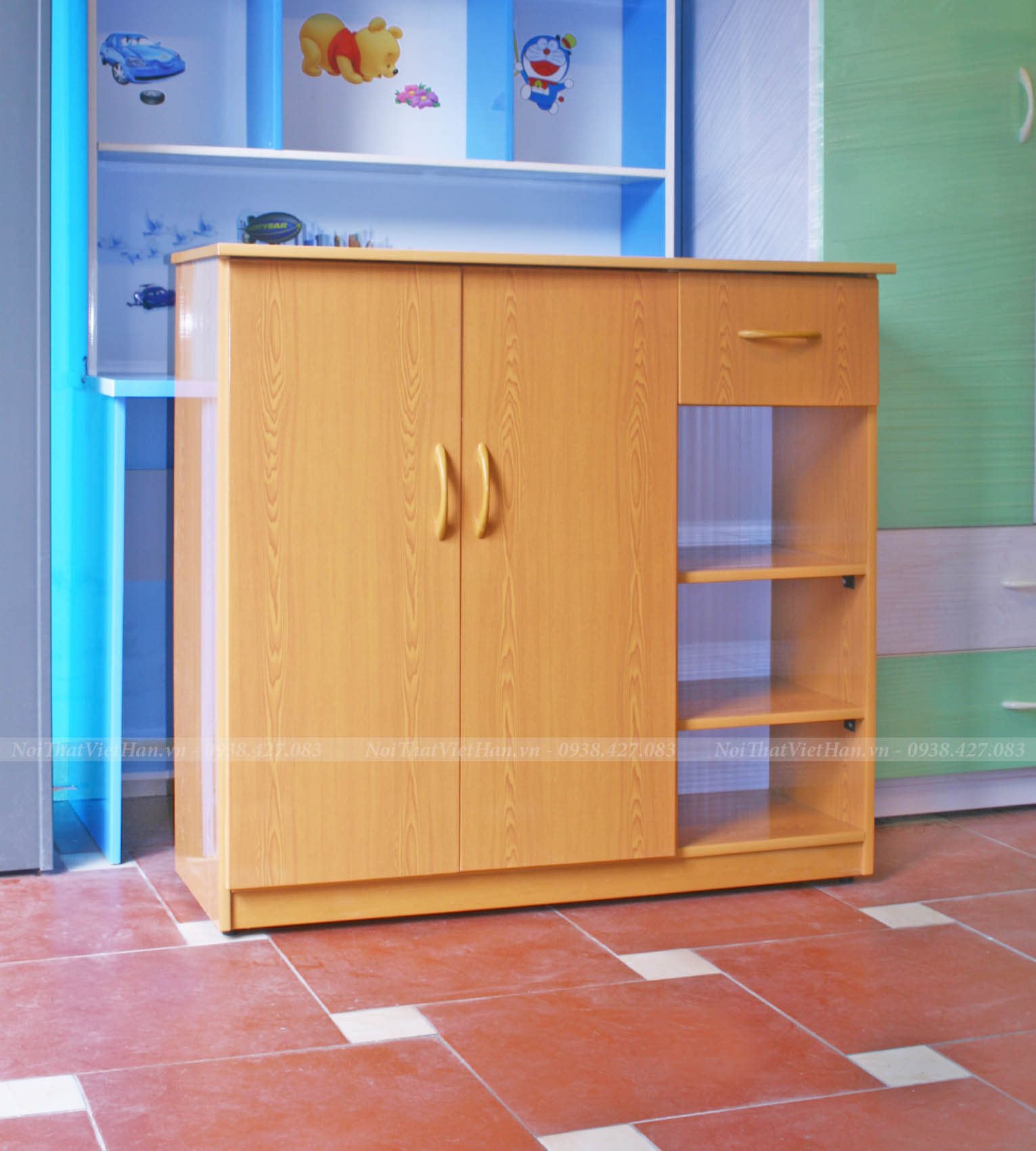 Tủ để giày dép bằng gỗ MDF thiết kế đơn giản GHT-592