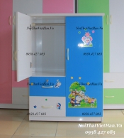 Tủ nhựa Đài Loan 2 cánh 2 ngăn T233 màu xanh dương